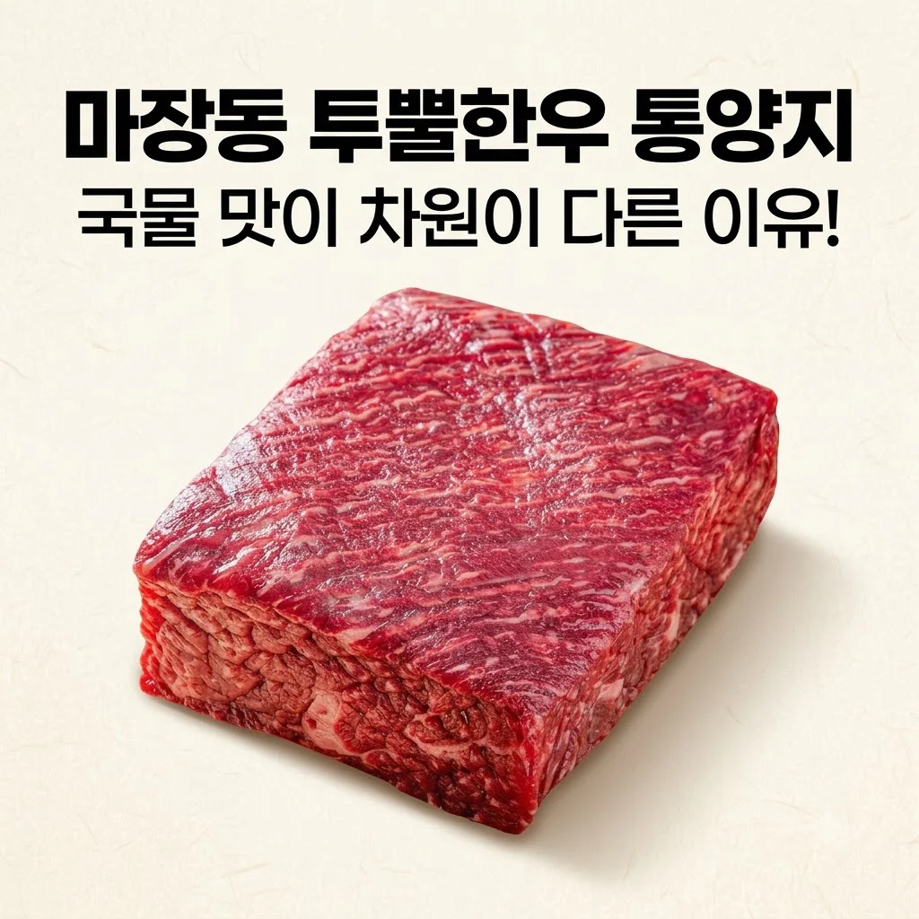 마장동 투뿔한우 통양지 화려한우 국거리, 국물 맛이 차원이 다른 이유!