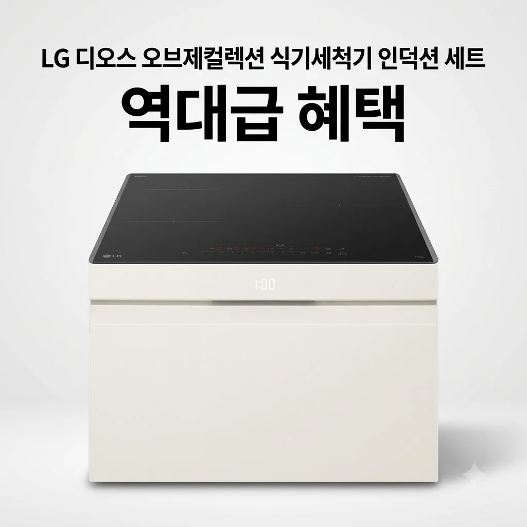 LG 디오스 오브제컬렉션 식기세척기 인덕션 세트 DUE6BGL1E BEI3ASB2OE 역대급 혜택