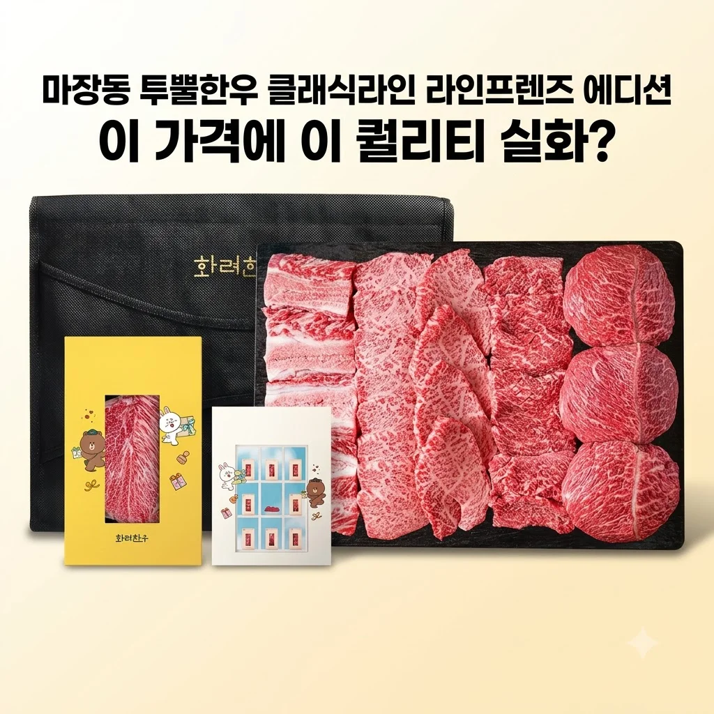 마장동 투뿔한우 클래식라인 라인프렌즈 에디션, 이 가격에 이 퀄리티 실화?