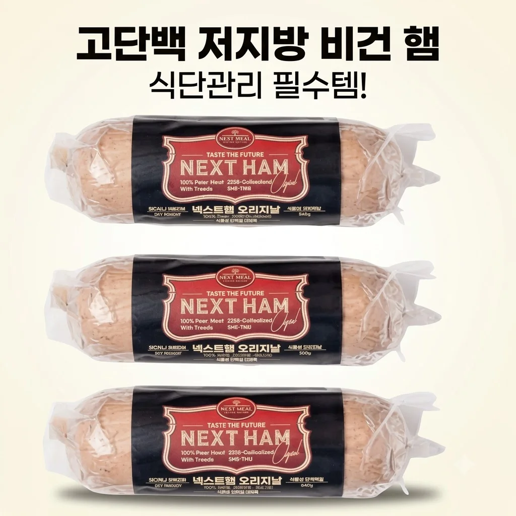 넥스트햄 비건햄 식물성 단백질 대체육, 고단백 저지방이라 식단 관리 필수템!