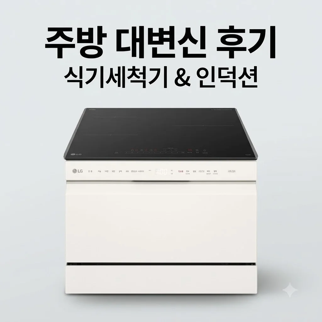 LG 디오스 오브제컬렉션 식기세척기 인덕션 세트 DUE5BGL1E 주방 대변신 후기