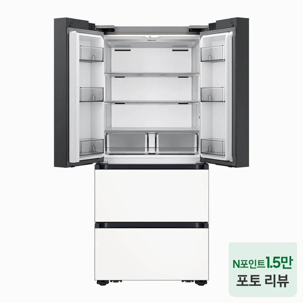 삼성 비스포크 AI 김치냉장고 4도어 490L RK70F49M2Z 에센셜화이트 상세 이미지 1