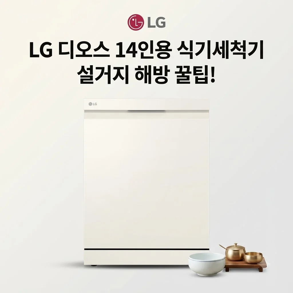 LG 디오스 식기세척기 DFE5BGE 14인용, 설거지 해방 꿀팁