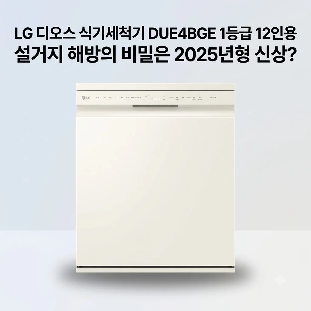 LG 디오스 식기세척기 DUE4BGE 1등급 12인용, 설거지 해방의 비밀은 2025년형 신상?
