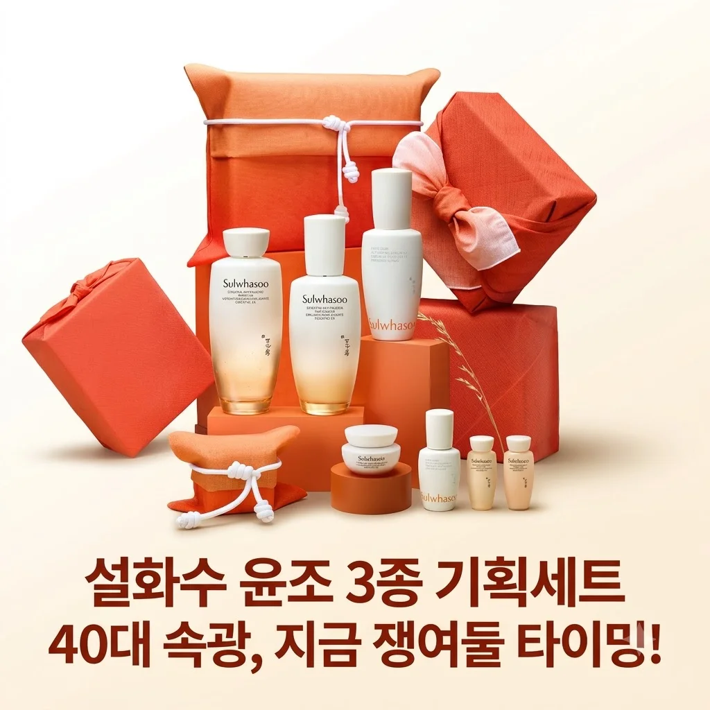 설화수 윤조 3종 기획세트, 40대 속광 피부의 비밀? 지금이 쟁여둘 타이밍!