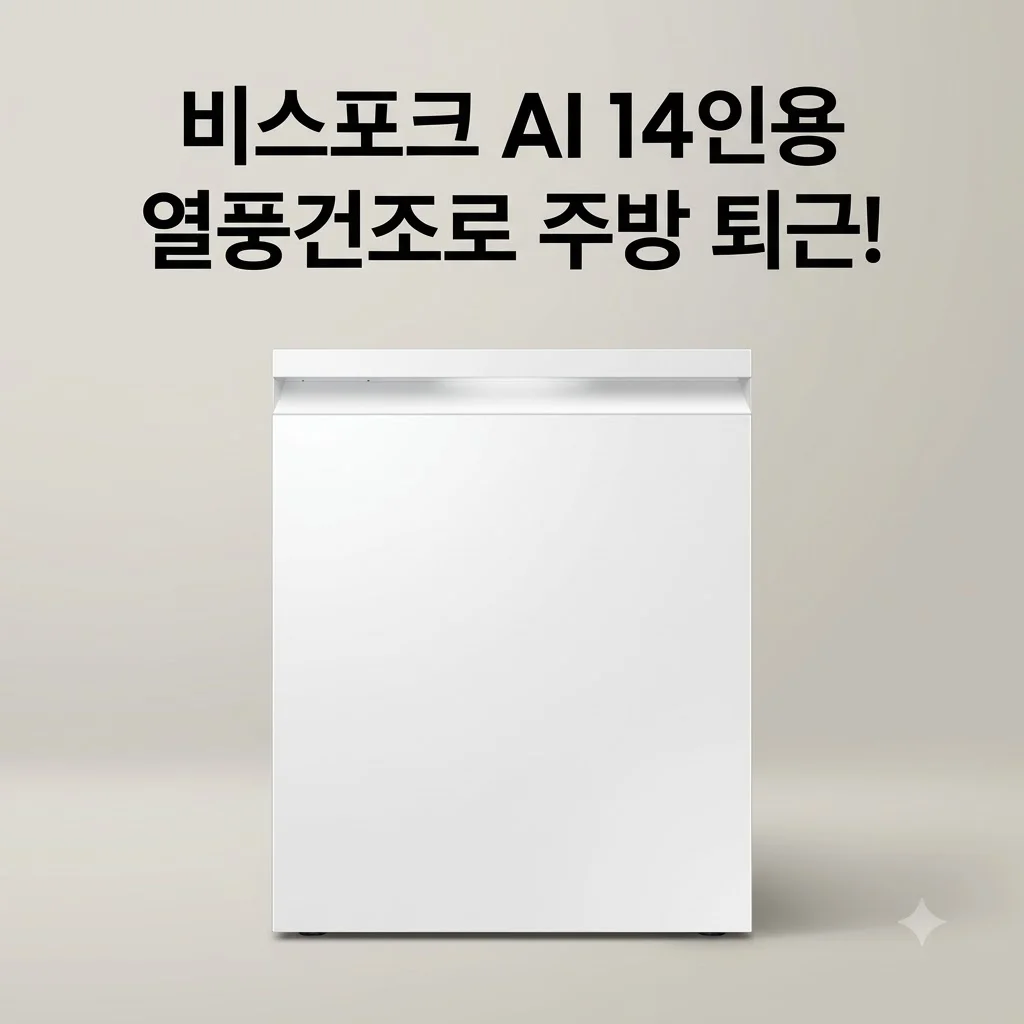 삼성 비스포크 AI 식기세척기 14인용 DW80F73X1UEW 열풍건조로 주방 퇴근!