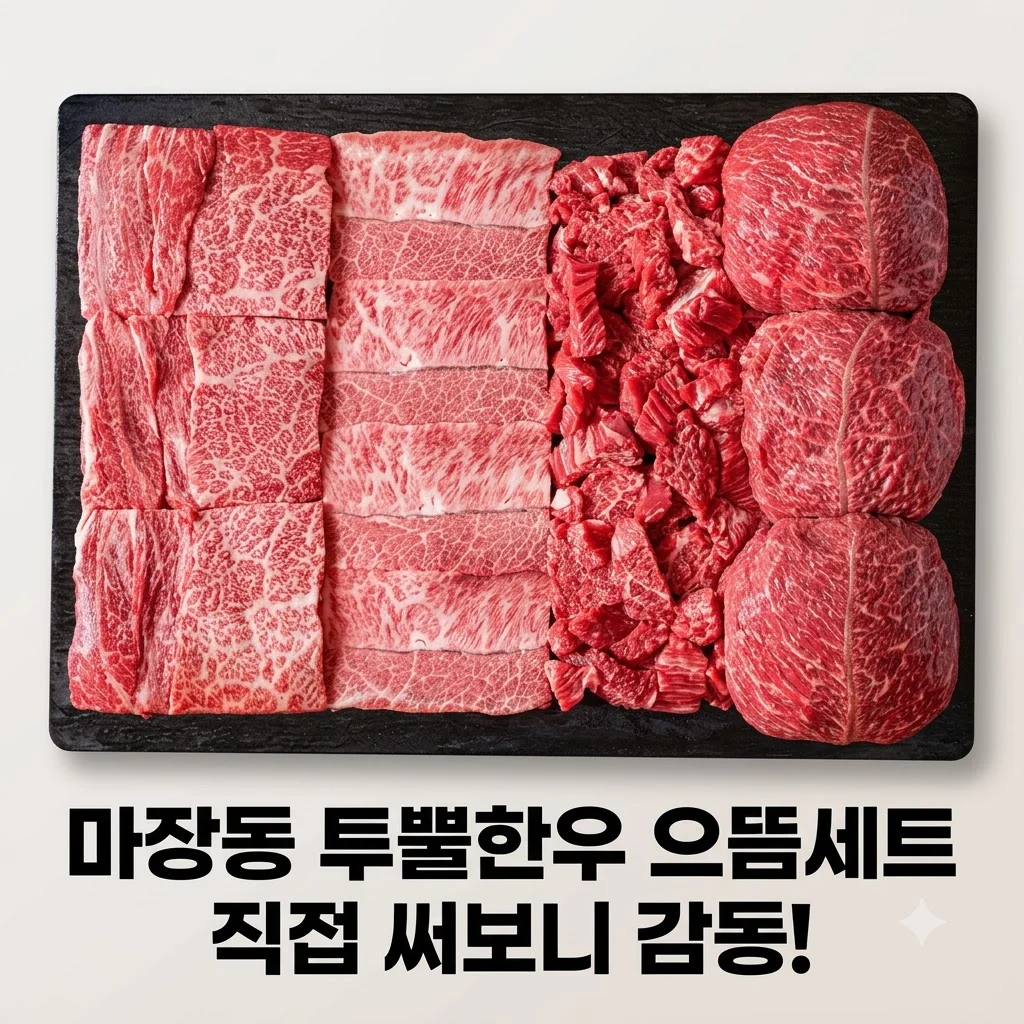 마장동 투뿔한우 으뜸세트 800g 선물로 직접 써보니 감동 그 자체!