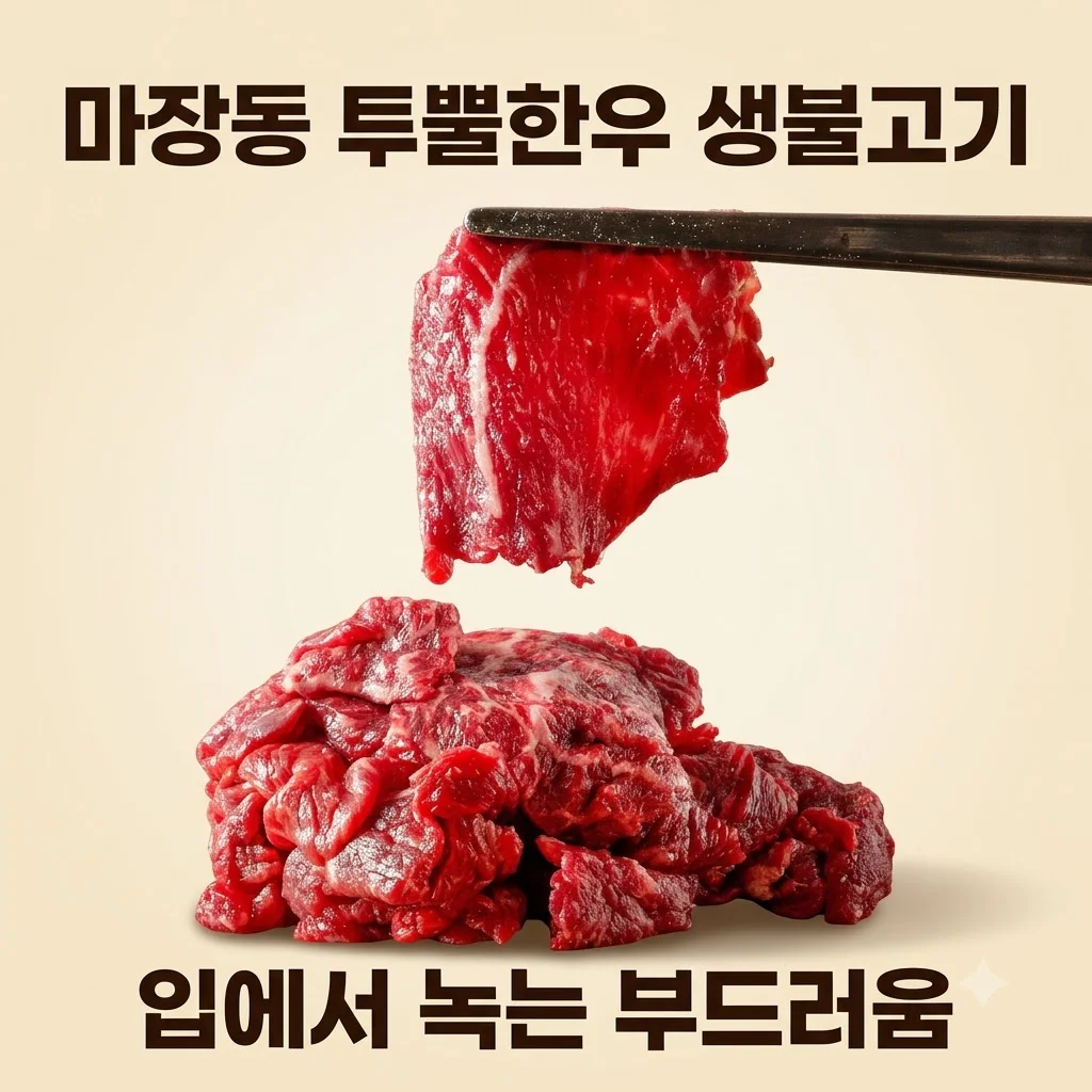 마장동 투뿔한우 생불고기 화려한우 1++, 입에서 녹는 부드러움과 역대급 가성비