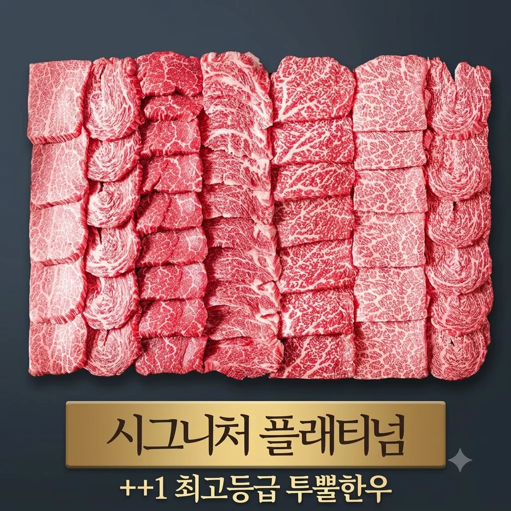 ++1 투뿔한우 선물세트 시그니처 플래티넘, 마장동 직송의 프리미엄급 가성비