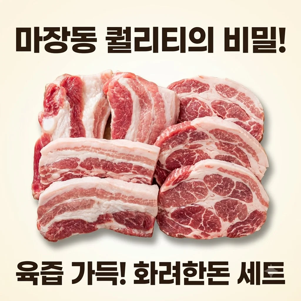 육즙 가득 한돈 삼겹살 목살 오겹살 화려한돈 마장동 퀄리티의 비밀