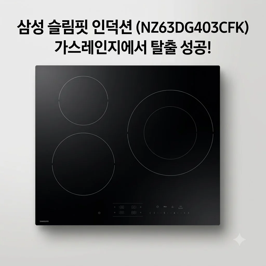 삼성전자 인덕션 3구 NZ63DG403CFK 슬림핏, 가스레인지 탈출 성공