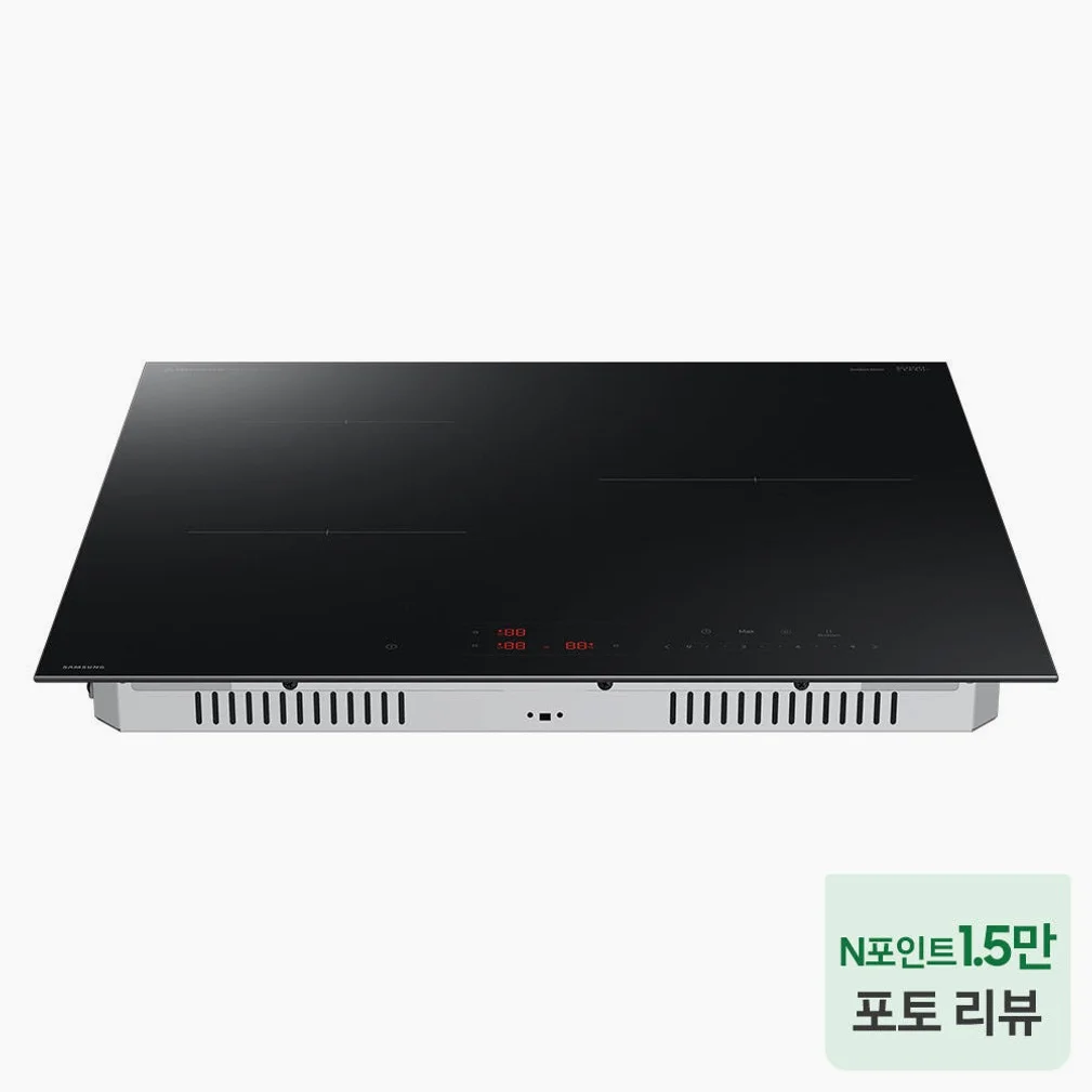 삼성전자 전기레인지 3구 인덕션 빌트인 프레임리스 슬림핏 블랙 상세 이미지 2