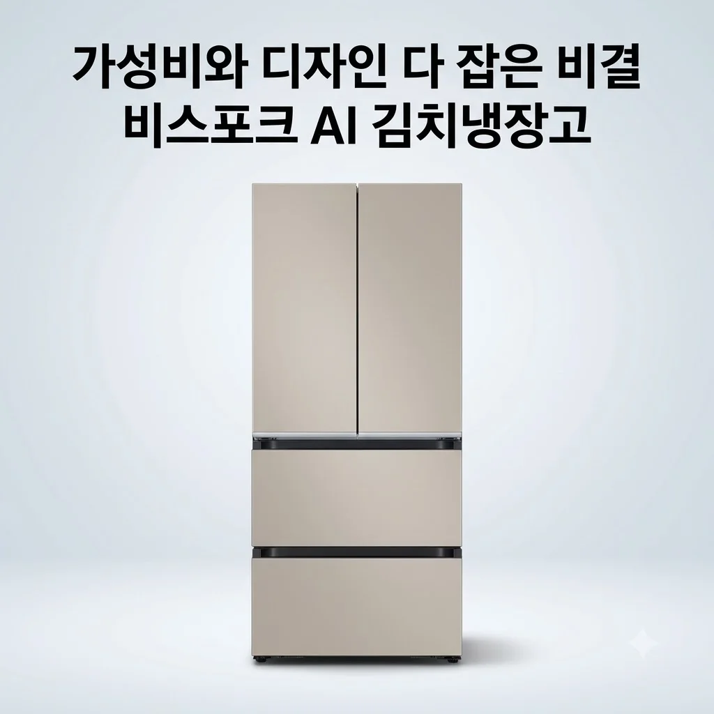 삼성 비스포크 AI 김치냉장고 RK70F49M2GD 490L, 가성비와 디자인 다 잡은 비결