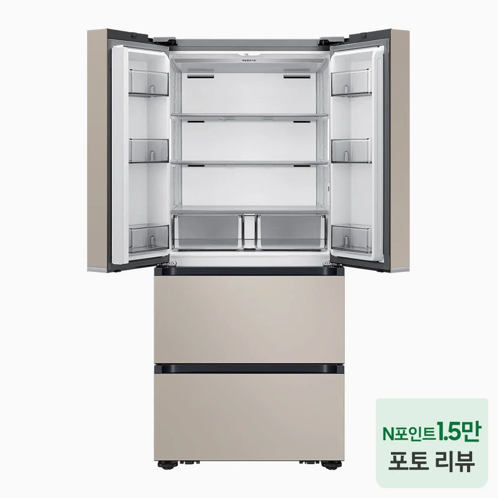 삼성 비스포크 AI 김치냉장고 4도어 490L 에센셜 베이지(RK70F49M2GD) 상세 이미지 1