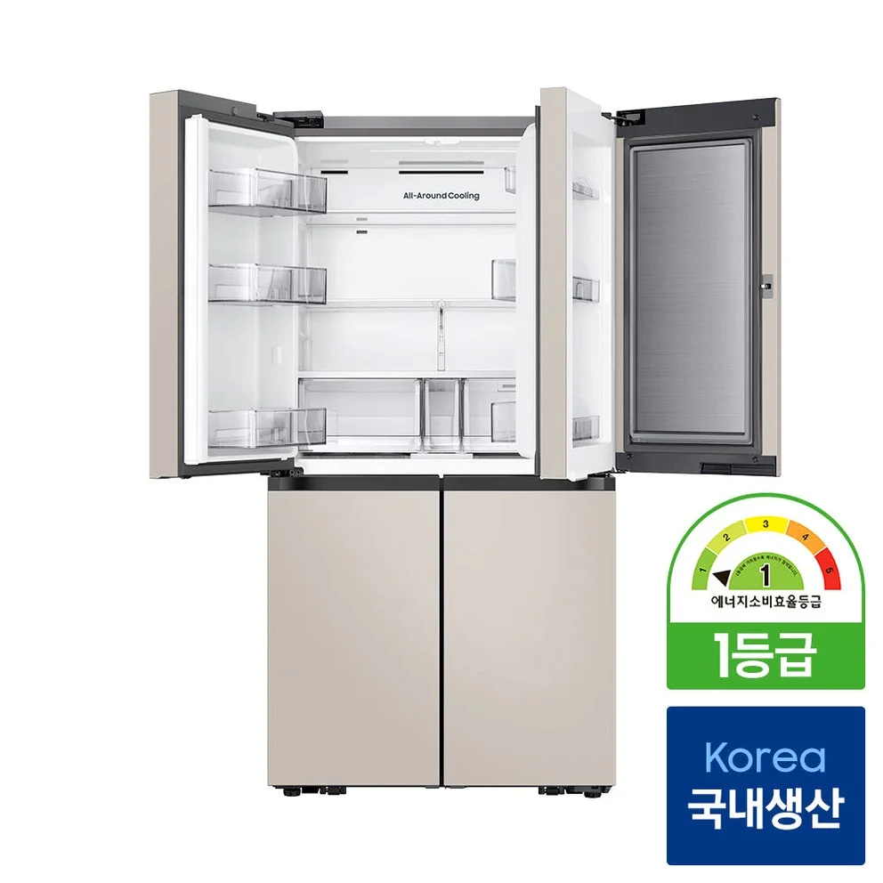 삼성 비스포크 AI 냉장고 4도어 902L 1등급 푸드쇼케이스 에센셜 베이지(RM70F90M1GD) 상세 이미지 3