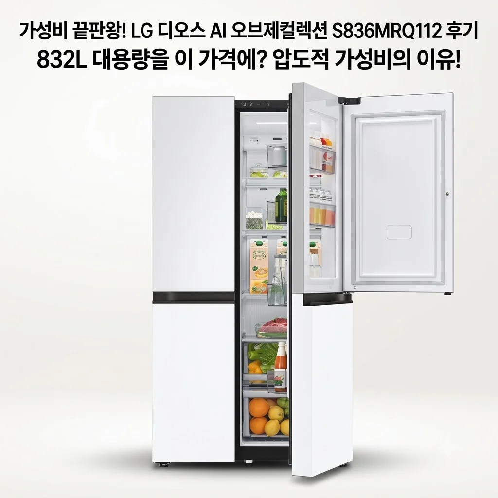 LG 디오스 AI 오브제컬렉션 S836MRQ112 832L 후기, 가성비 끝판왕인 이유