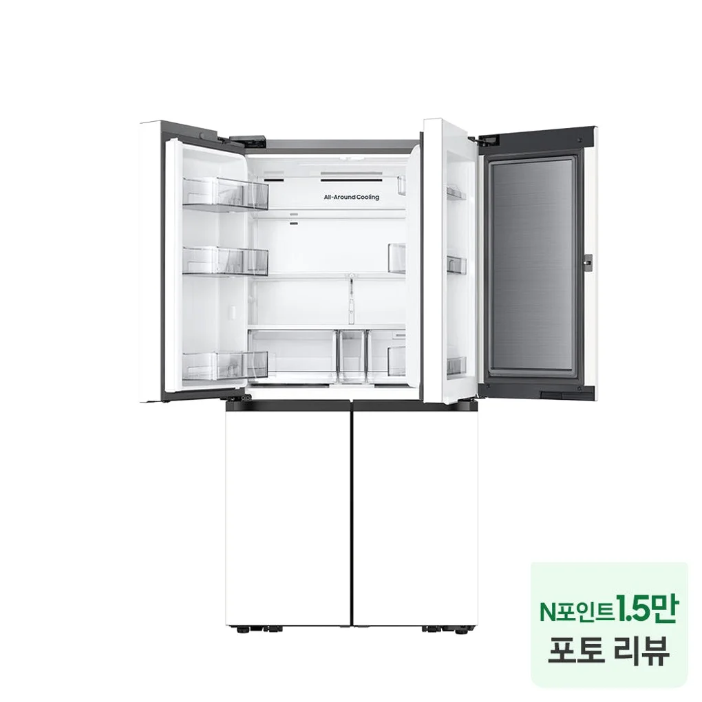 삼성 비스포크 AI 냉장고 4도어 902L 1등급 푸드쇼케이스 에센셜 화이트(RM70F90M1ZD) 상세 이미지 7