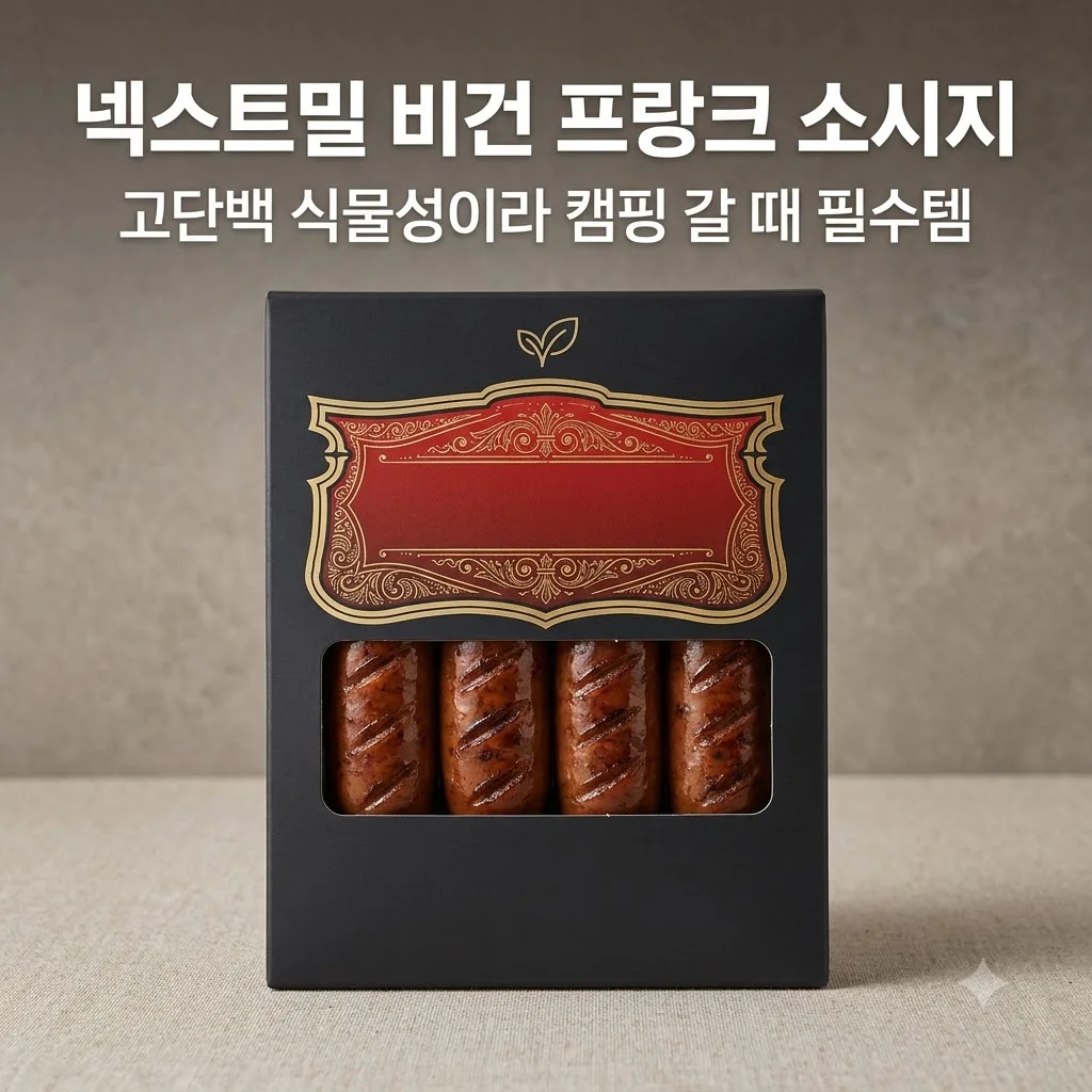 넥스트밀 비건 프랑크 소시지 고단백 식물성이라 캠핑 갈 때 필수템
