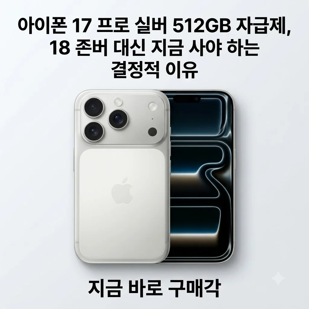 아이폰 17 프로 실버 512GB 자급제, 18 존버 대신 지금 사야 하는 결정적 이유