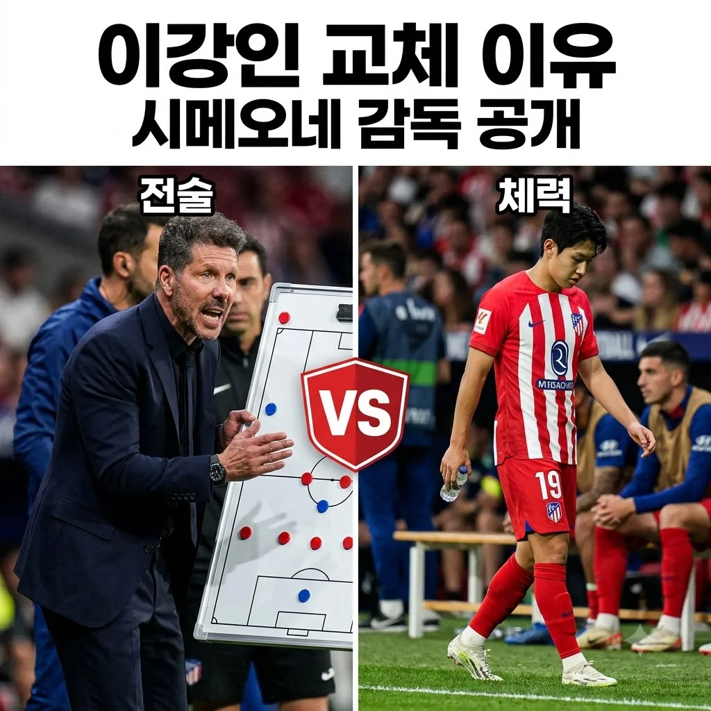 시메오네 이강인 교체 이유 공개, 전술적 선택인가 체력 문제인가?