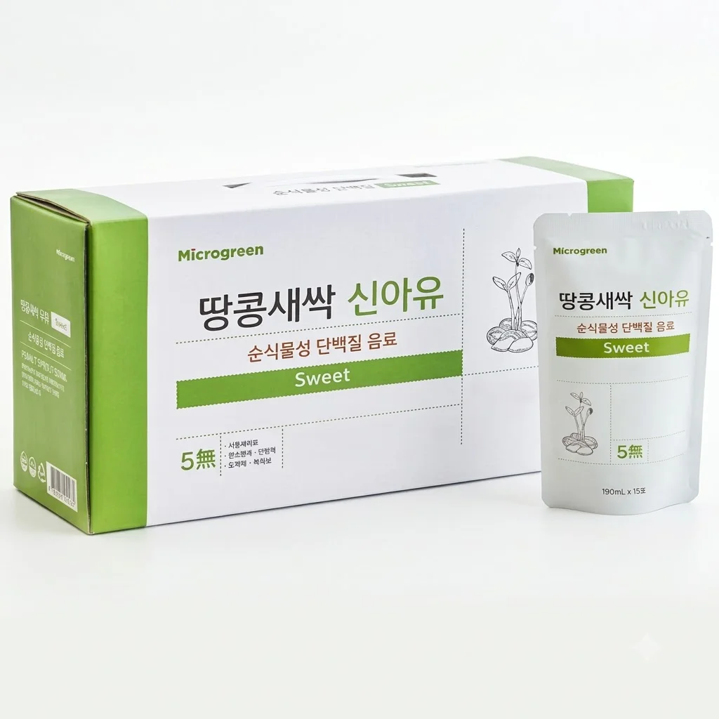 신아유 땅콩새싹두유 스위트 식물성 단백질, 매일 아침이 기다려지는 고소함