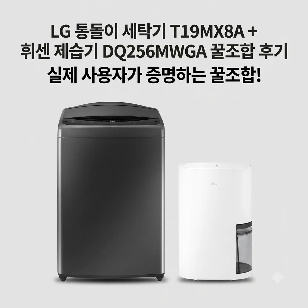 LG 통돌이 세탁기 T19MX8A + 휘센 제습기 DQ256MWGA 꿀조합 후기