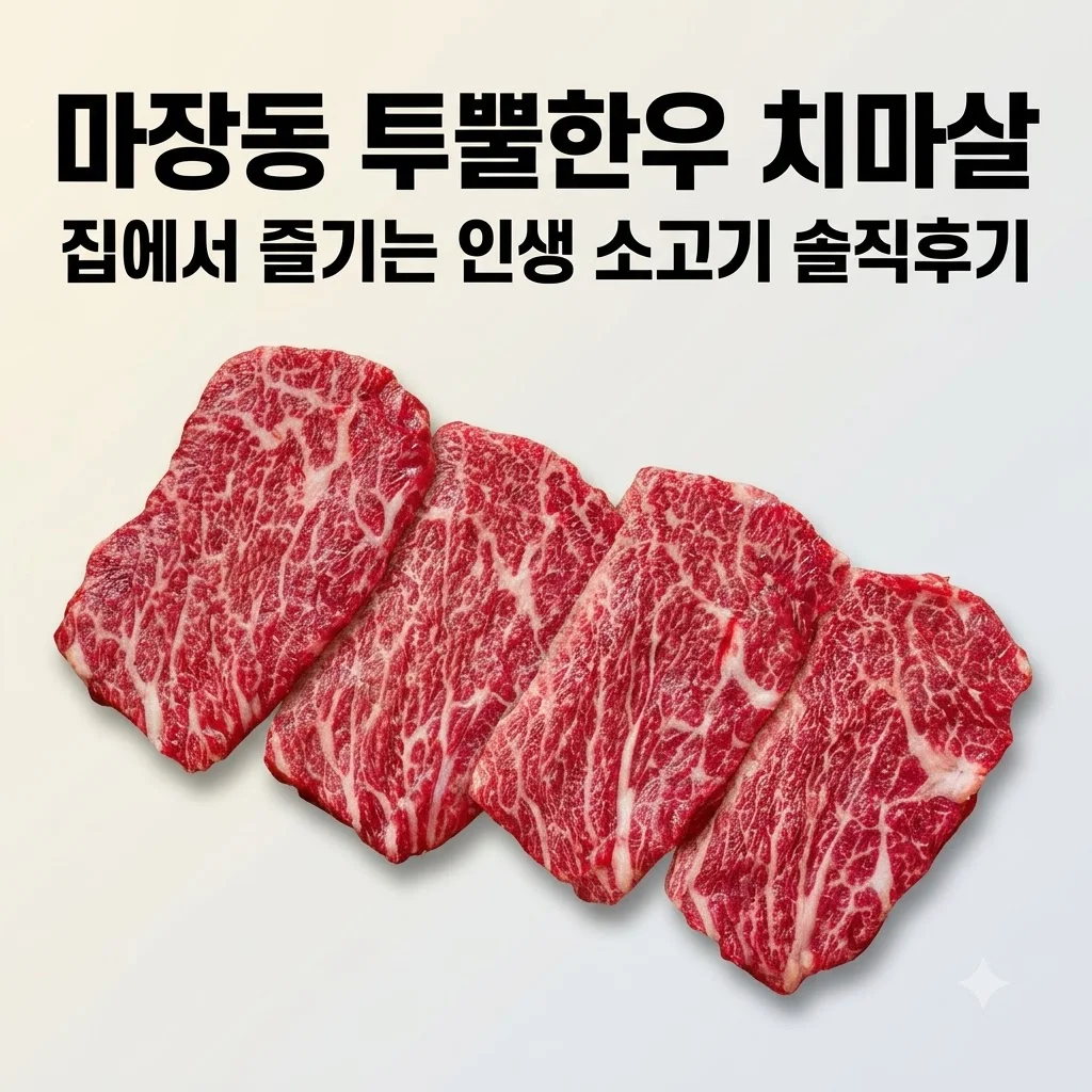 마장동 투뿔한우 치마살 화려한우 1++, 집에서 즐기는 인생 소고기 솔직후기