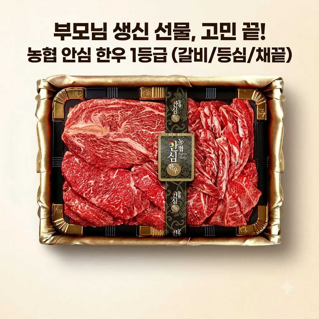 농협 안심 한우 1등급 선물세트 갈비살 등심 채끝, 부모님 생신 선물로 고민 끝!