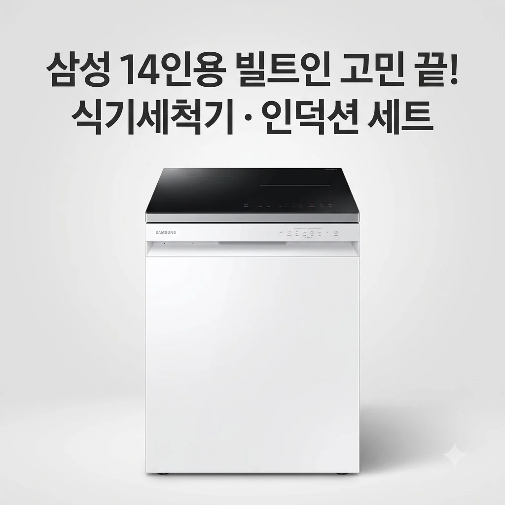 삼성 14인용 식기세척기 인덕션 세트 DW80F73X1UEW 빌트인 고민 끝!