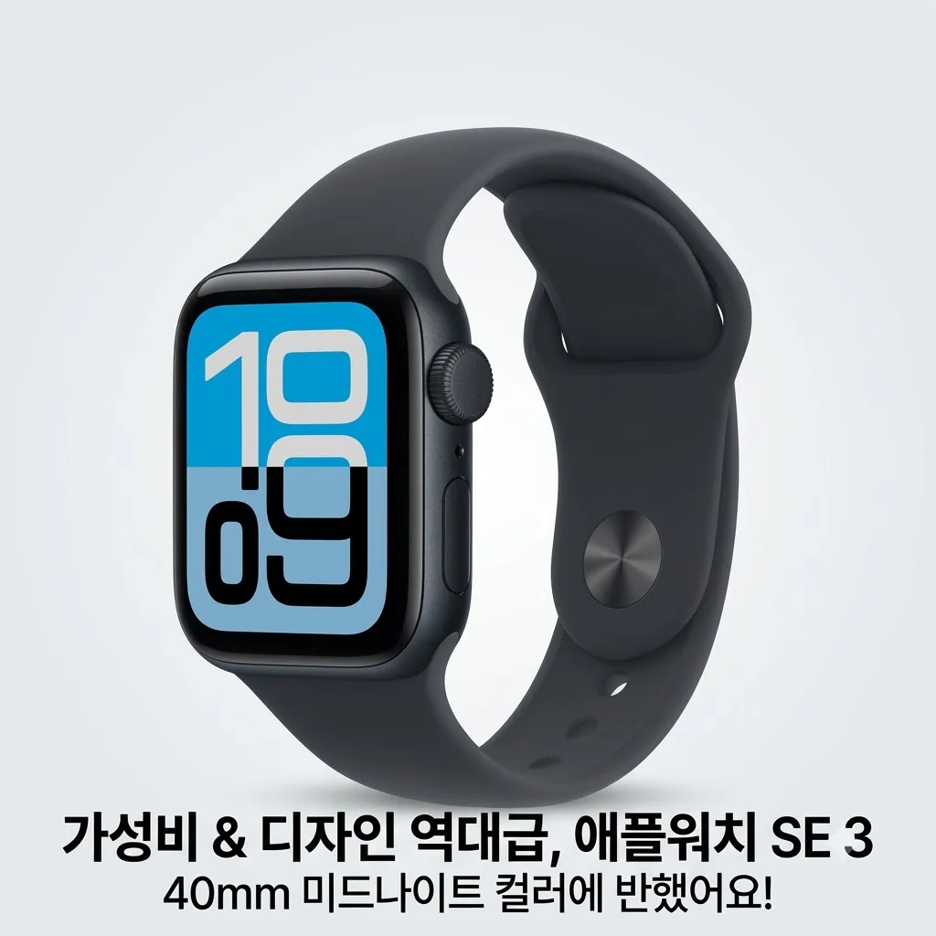 애플워치 SE 3 40mm 미드나이트 역대급 가성비와 디자인에 반했어요