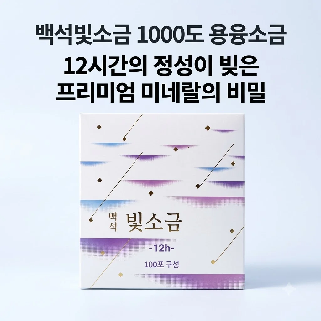 백석빛소금 1000도 용융소금, 12시간의 정성이 빚은 프리미엄 미네랄의 비밀