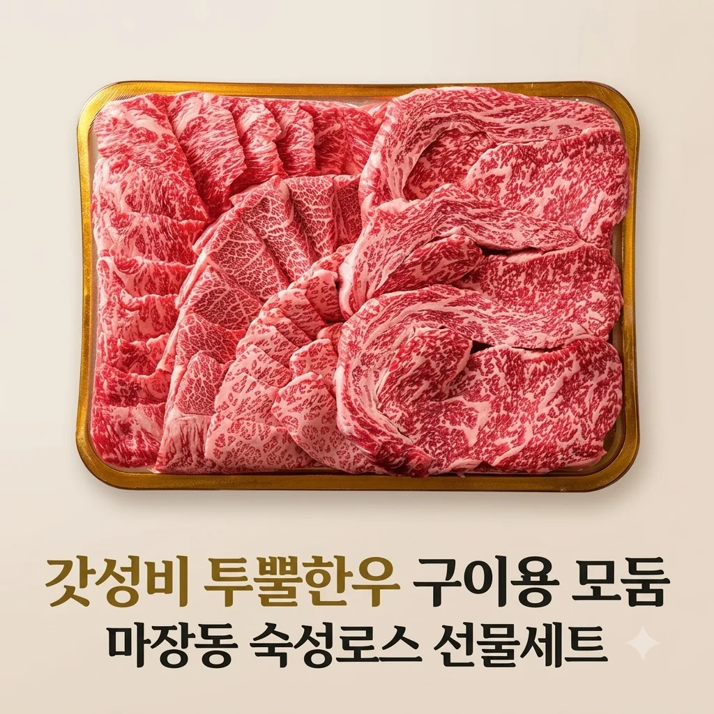 ++1 투뿔한우 갓성비 구이용모둠세트 마장동 숙성로스 선물 후기
