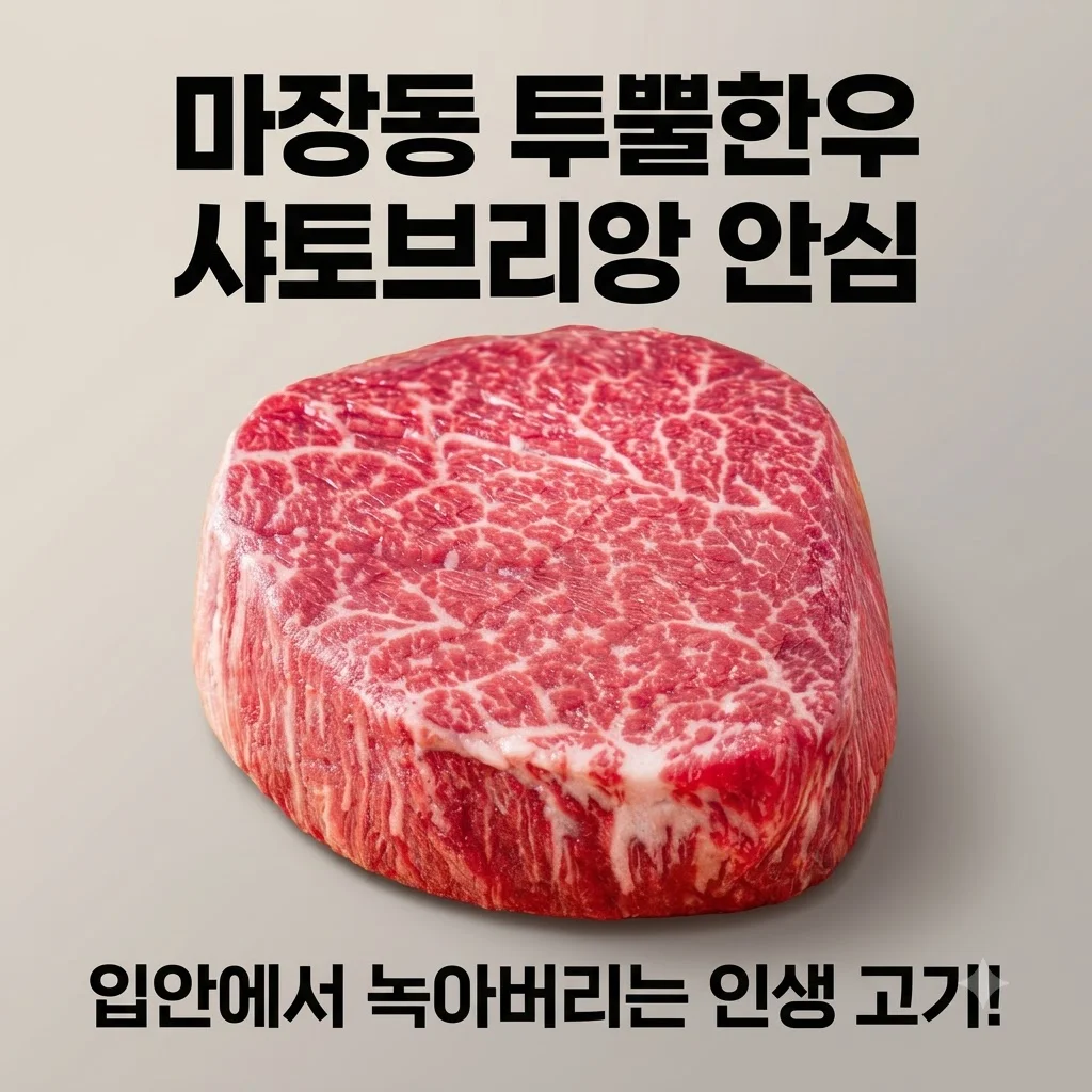 마장동 투뿔한우 샤토브리앙 안심 스테이크, 입안에서 녹아버리는 인생 고기!