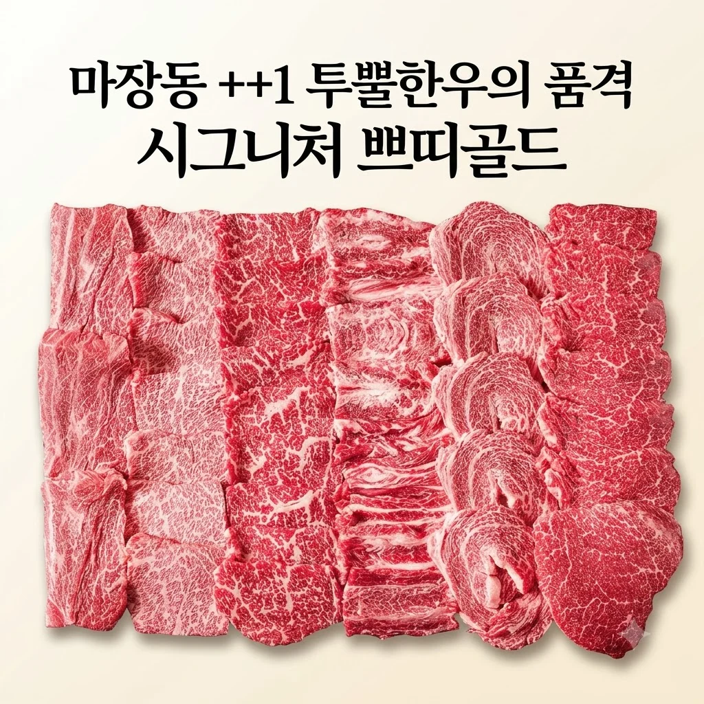 ++1 투뿔한우 선물세트 시그니처 쁘띠골드, 마장동의 품격이 담긴 역대급 선물!