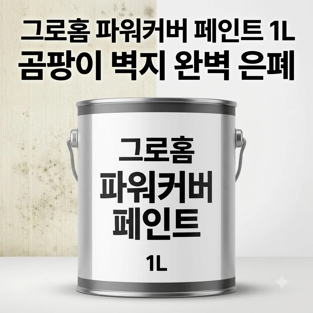 그로홈 파워커버 페인트 1L, 곰팡이 벽지 완벽 은폐하는 가성비 셀프 인테리어