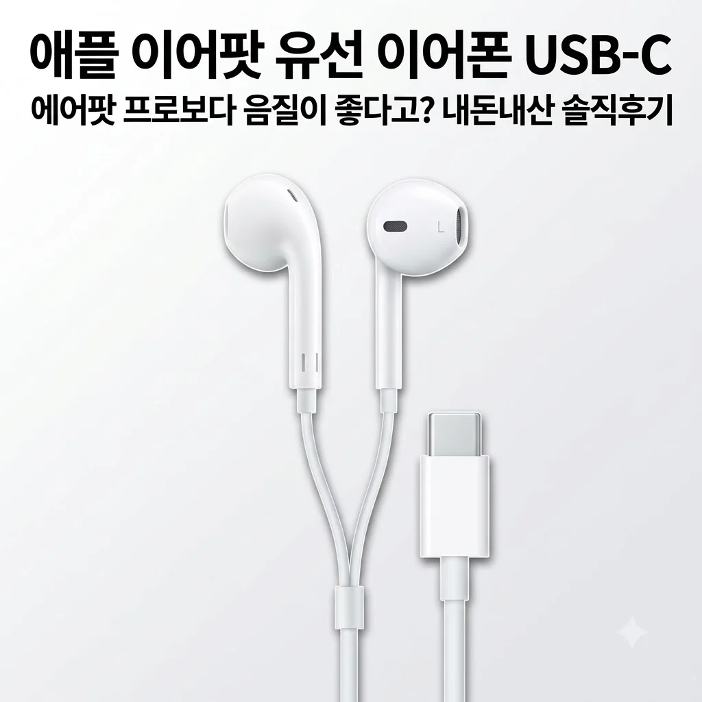 애플 이어팟 유선 이어폰 USB-C, 에어팟 프로보다 음질이 좋다고? 내돈내산 솔직후기
