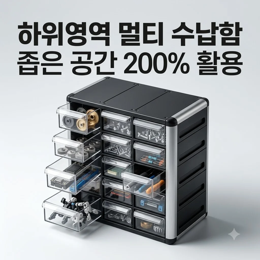 하위영역 멀티 수납함, 좁은 공간 200% 활용하는 나만 알고 싶은 정리 꿀팁