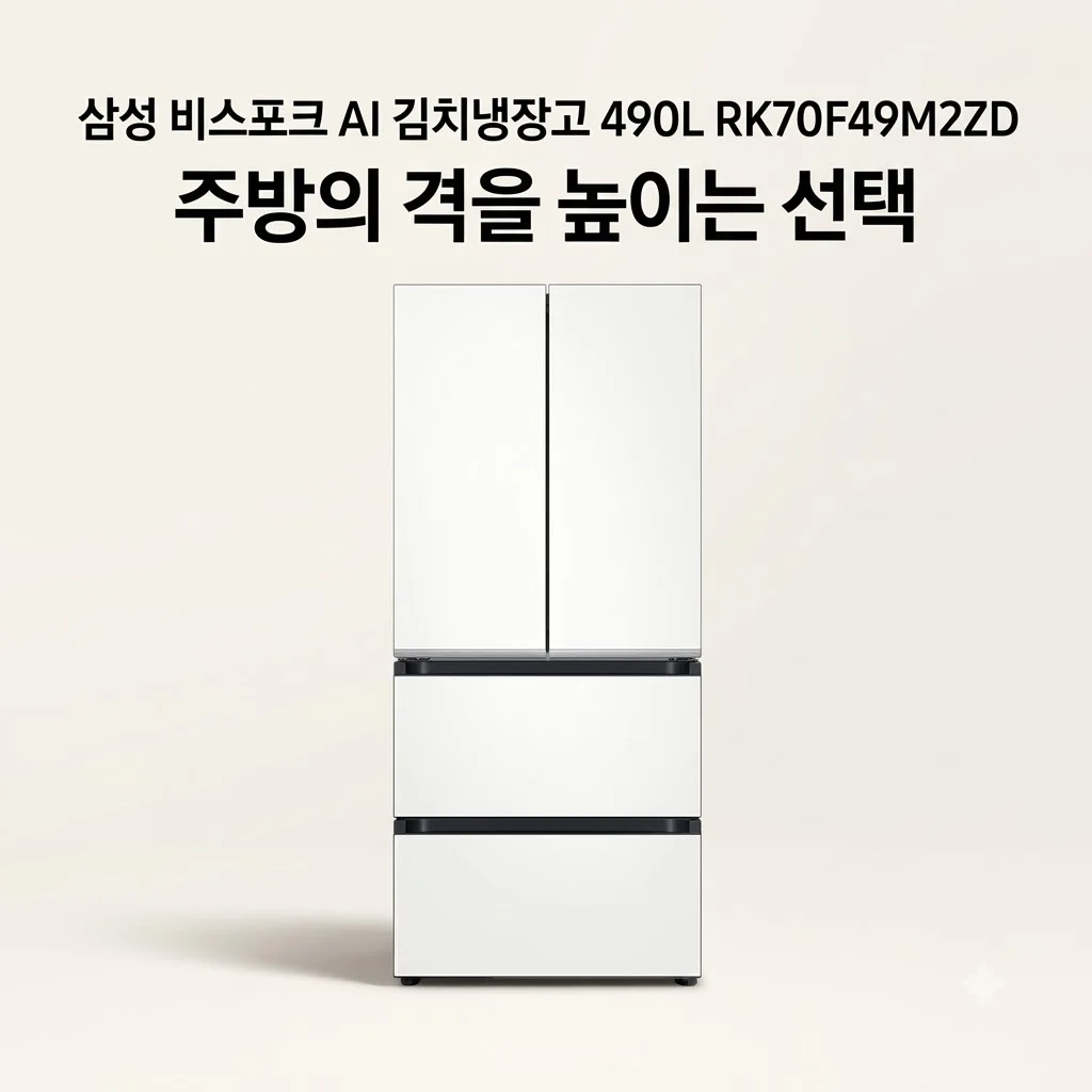 삼성 비스포크 AI 김치냉장고 490L RK70F49M2ZD 주방의 격을 높이는 선택