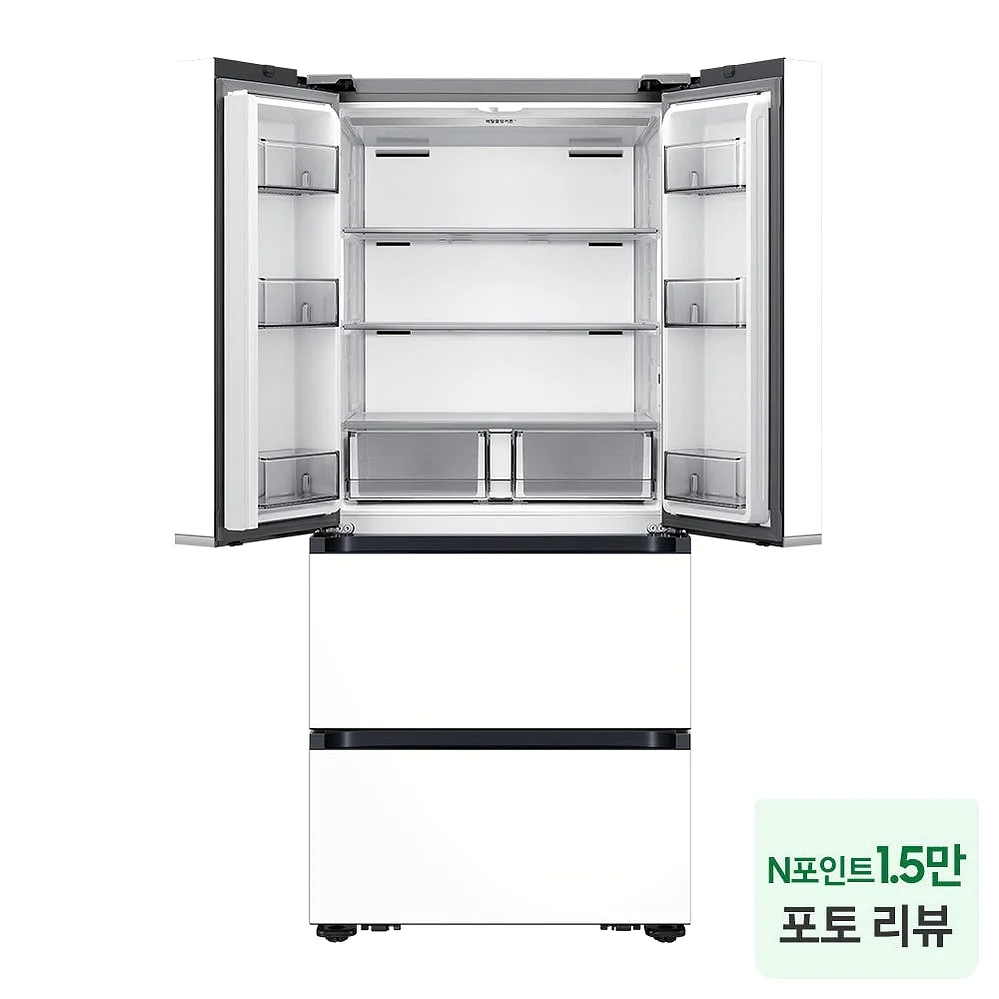 삼성 비스포크 AI 김치냉장고 프리스탠딩 스탠드형 4도어 490L 에센셜화이트 상세 이미지 3