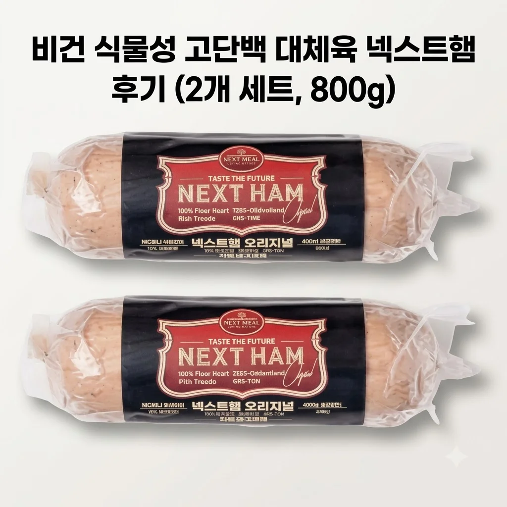 넥스트햄 비건햄 식물성 단백질 고단백 저지방 대체육 800g 2개 후기