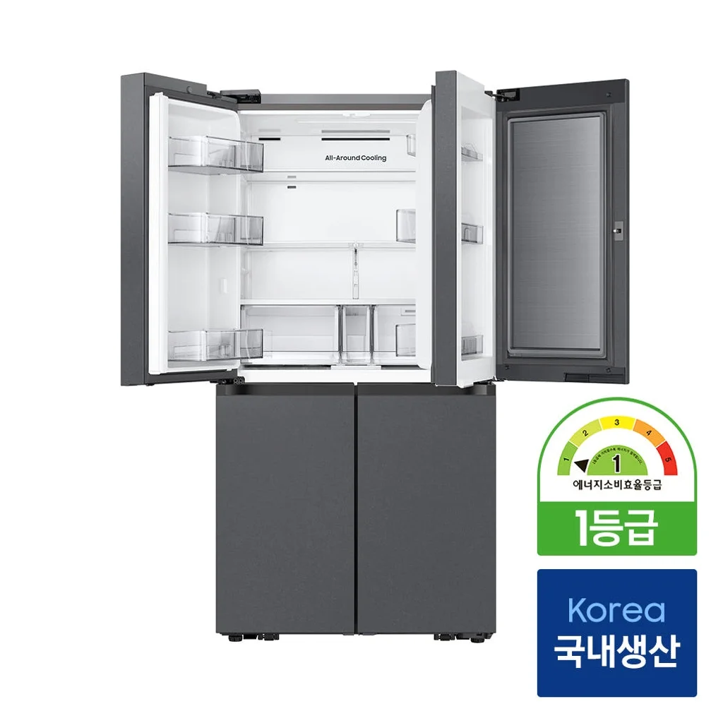 삼성 비스포크 AI 냉장고 4도어 902L 1등급 푸드쇼케이스 에센셜 다크 메탈(RM70F90M1DD) 상세 이미지 4
