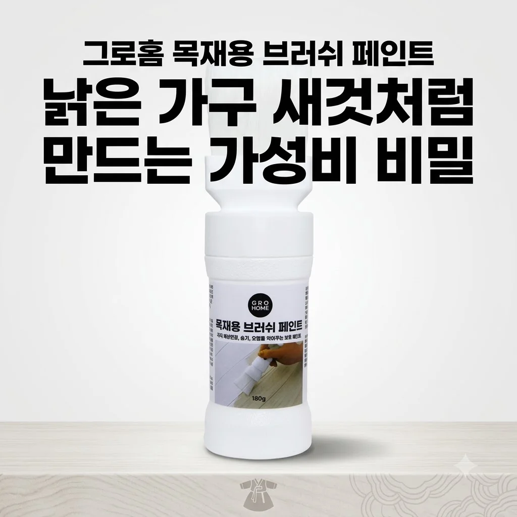 그로홈 목재용 브러쉬 페인트, 낡은 가구 새것처럼 만드는 가성비 비밀