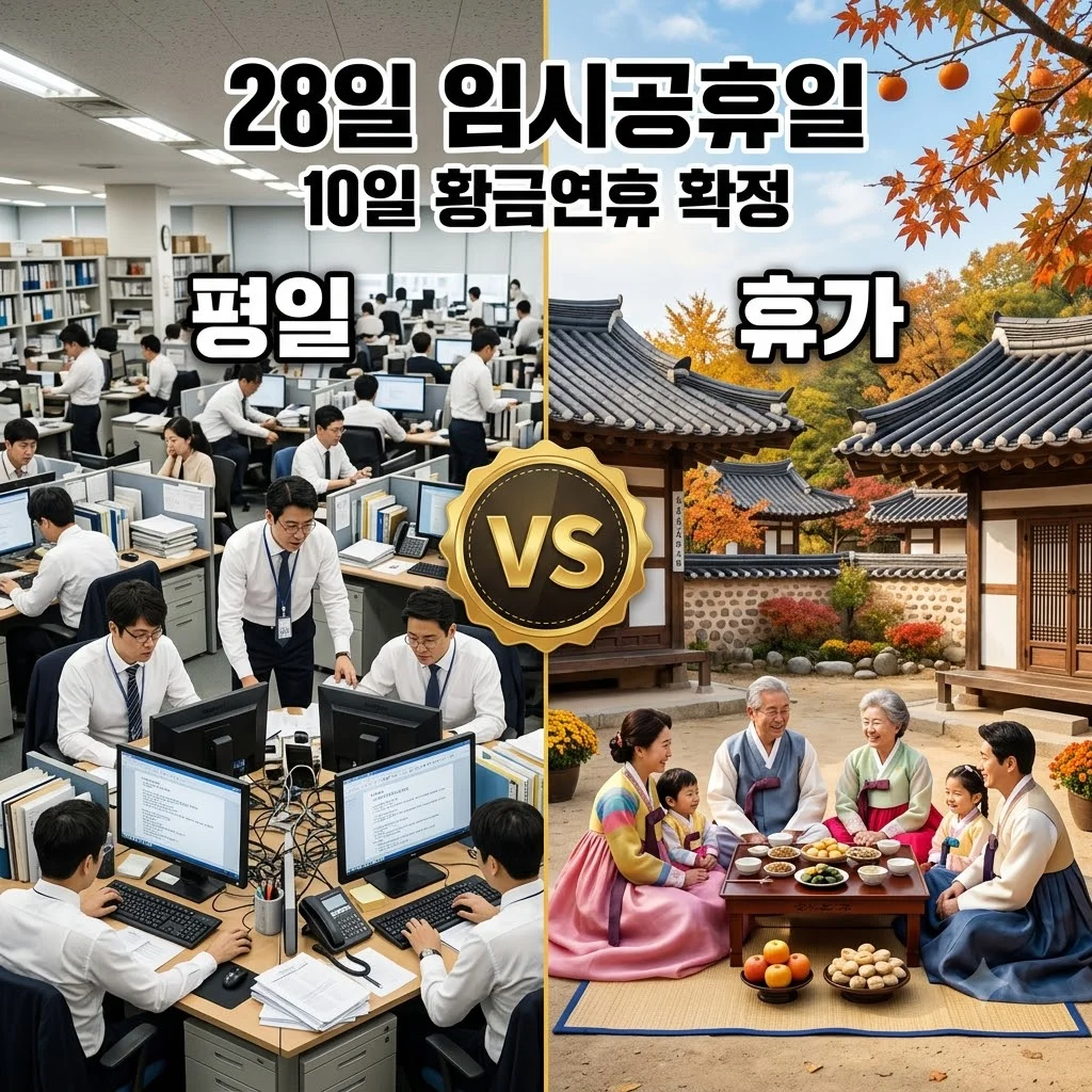 28일 임시공휴일 확정! 2026년 추석 10일 황금연휴 일정 및 혜택 총정리
