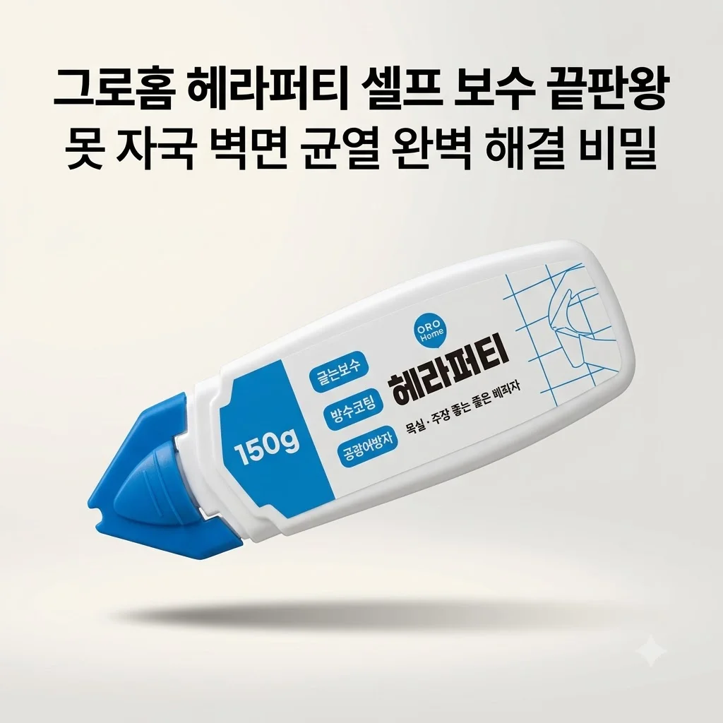 그로홈 헤라퍼티 셀프 보수 끝판왕, 못 자국 벽면 균열 완벽 해결 비밀