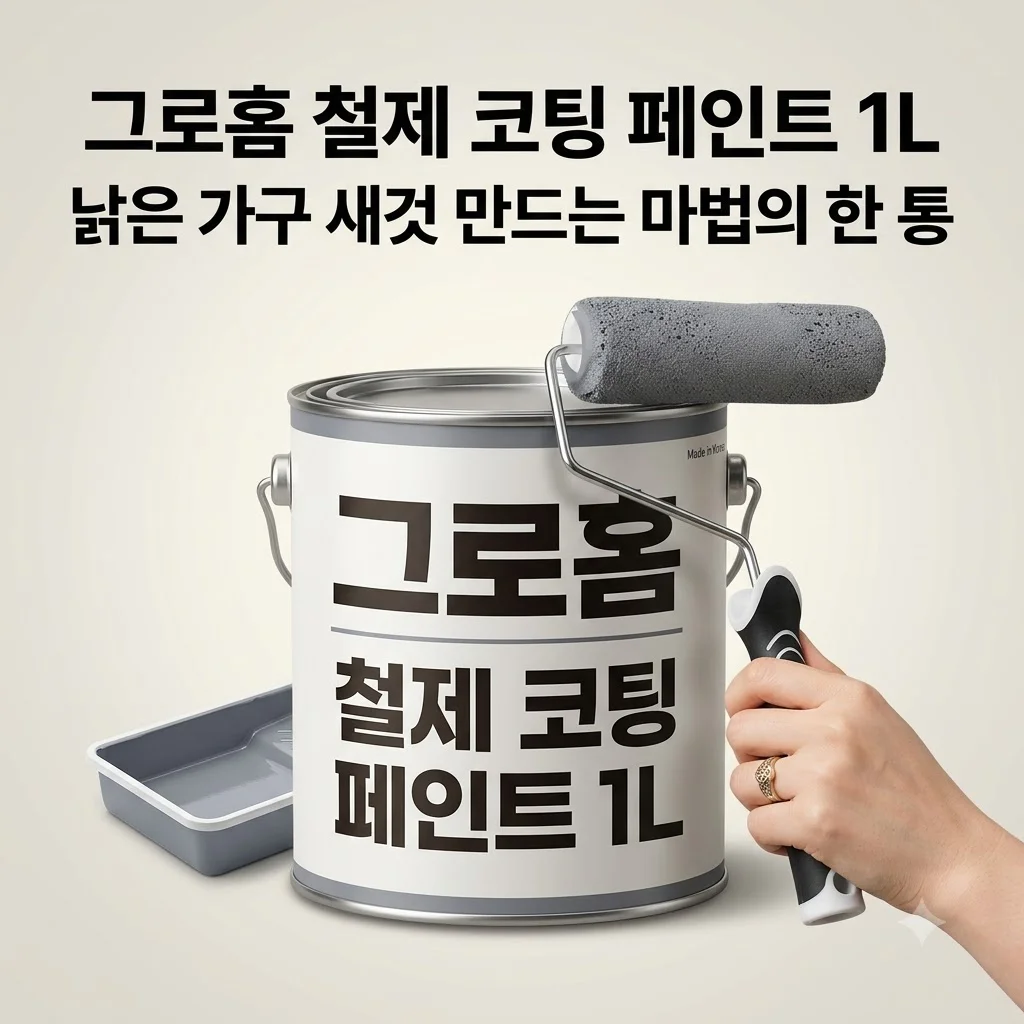그로홈 철제 코팅 페인트 1L 낡은 가구 새것 만드는 마법의 한 통