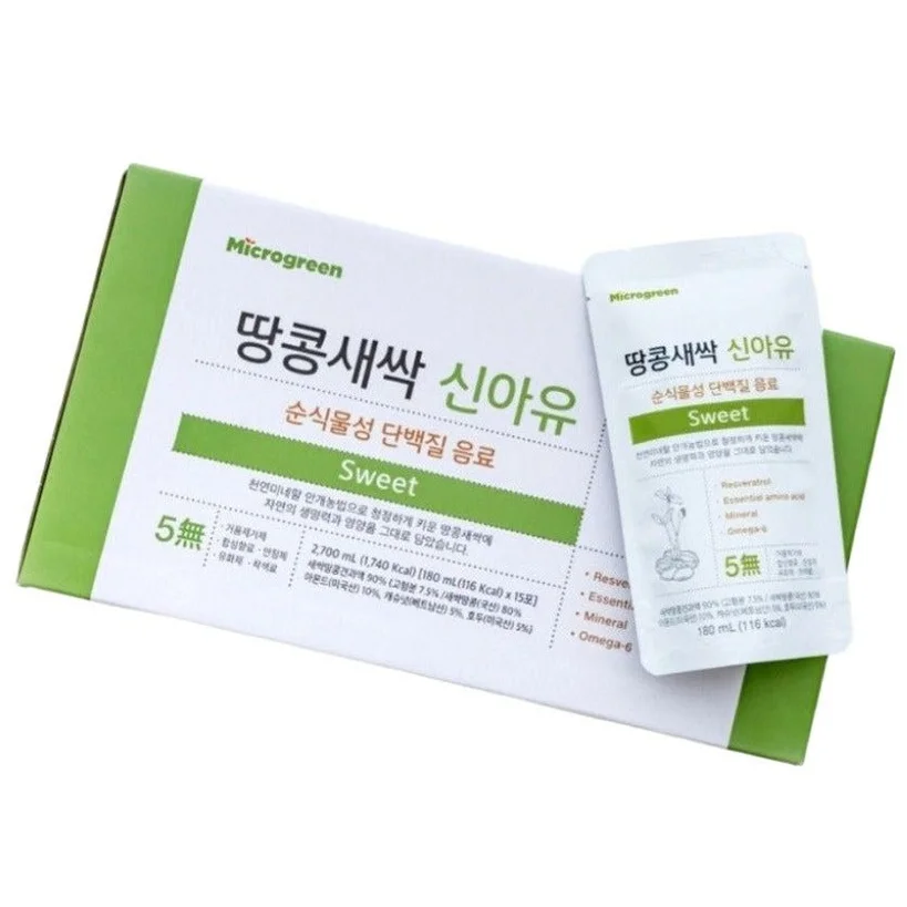 신아유 땅콩새싹두유 스위트 식물성 단백질 두유 180ml, 30개 [원산지:국산] 상세 이미지 4
