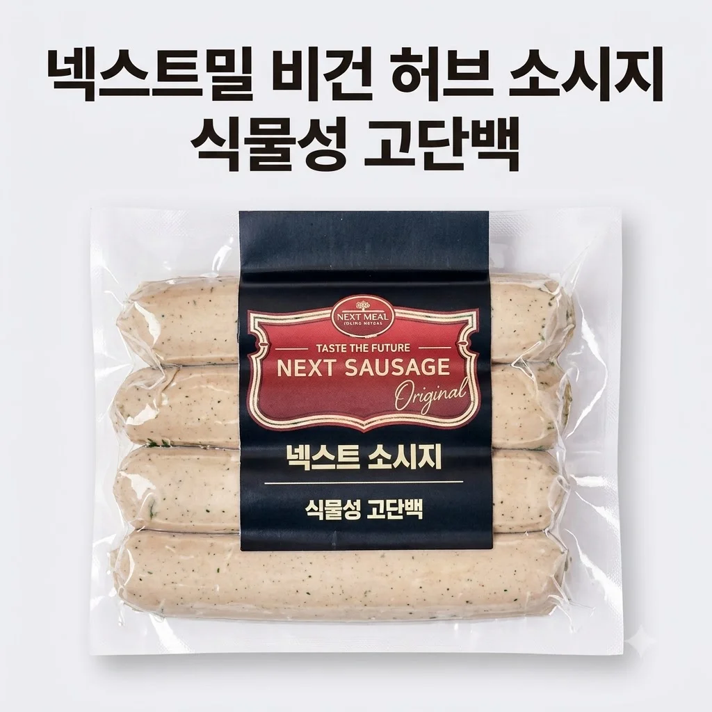 넥스트밀 비건 허브 소시지 고단백 식물성 캠핑 부대찌개 추천