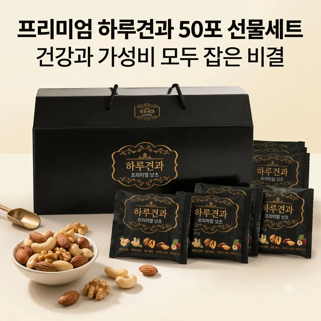 프리미엄하루견과 50포 선물세트, 건강과 가성비 모두 잡은 비결