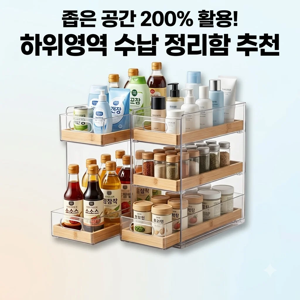 하위영역 수납 정리함 추천, 좁은 공간 200% 활용하는 꿀팁