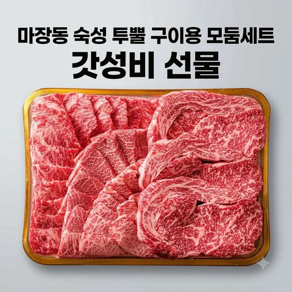 ++1 투뿔한우 갓성비 구이용모둠세트 마장동 숙성로스 선물, 재구매하게 된 이유